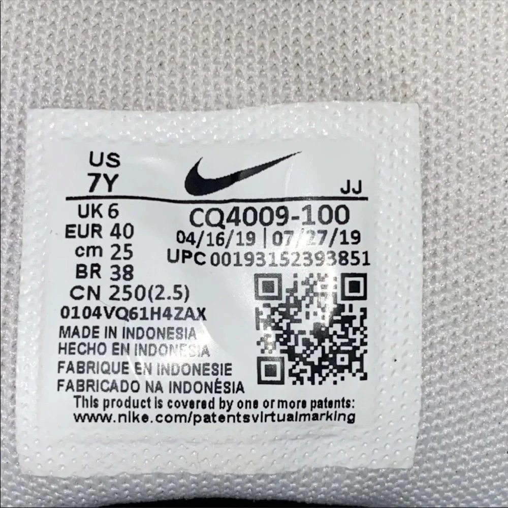 Nike Air Max 200 Baby Dragon GS Shoes CQ4009-100  7Y White Snake - Picture 6 of 7